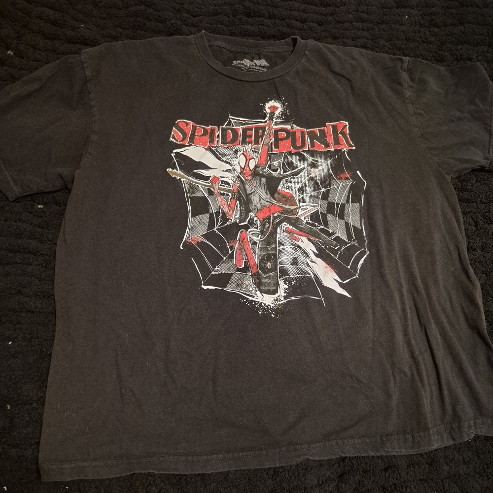 Spiderman Spider-Punk Tee - Black and Red